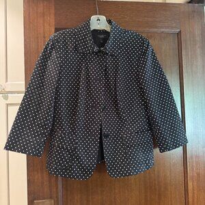 Talbots polka dot blazer